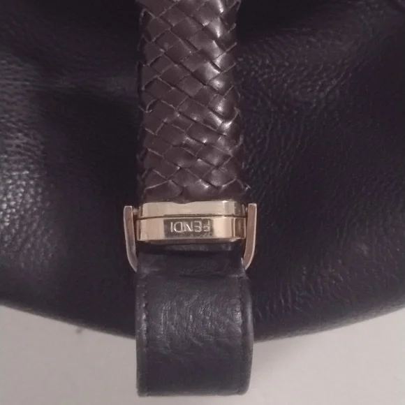 Fendi Vintage Y2K Dk Brown Leather Spy Bag Lk New Perfect! - Picture 3 of 14